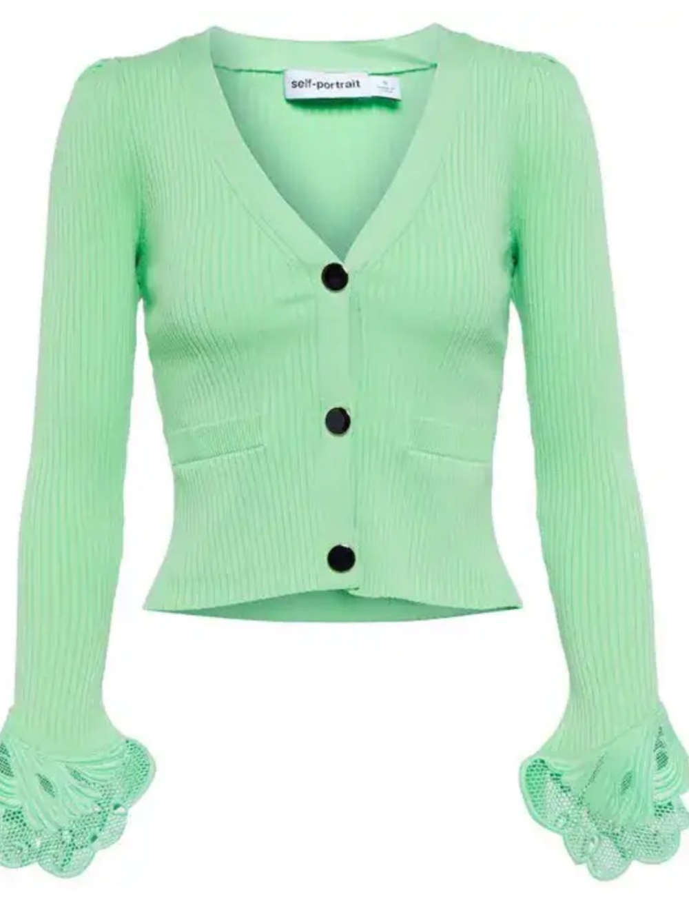 Self-Portrait lace trimmed Cardigan